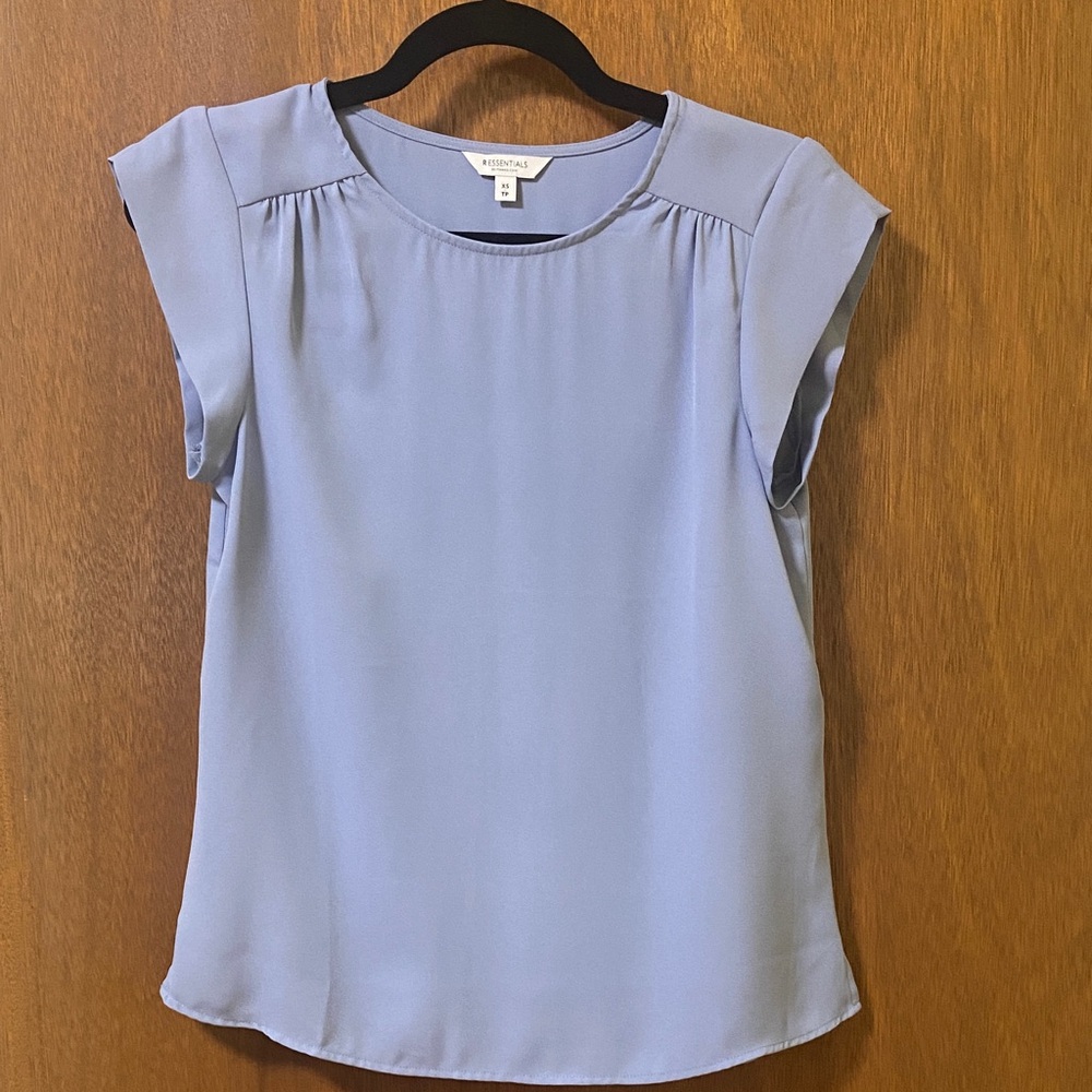 Reitmans Light blue Cap Sleeve Blouse